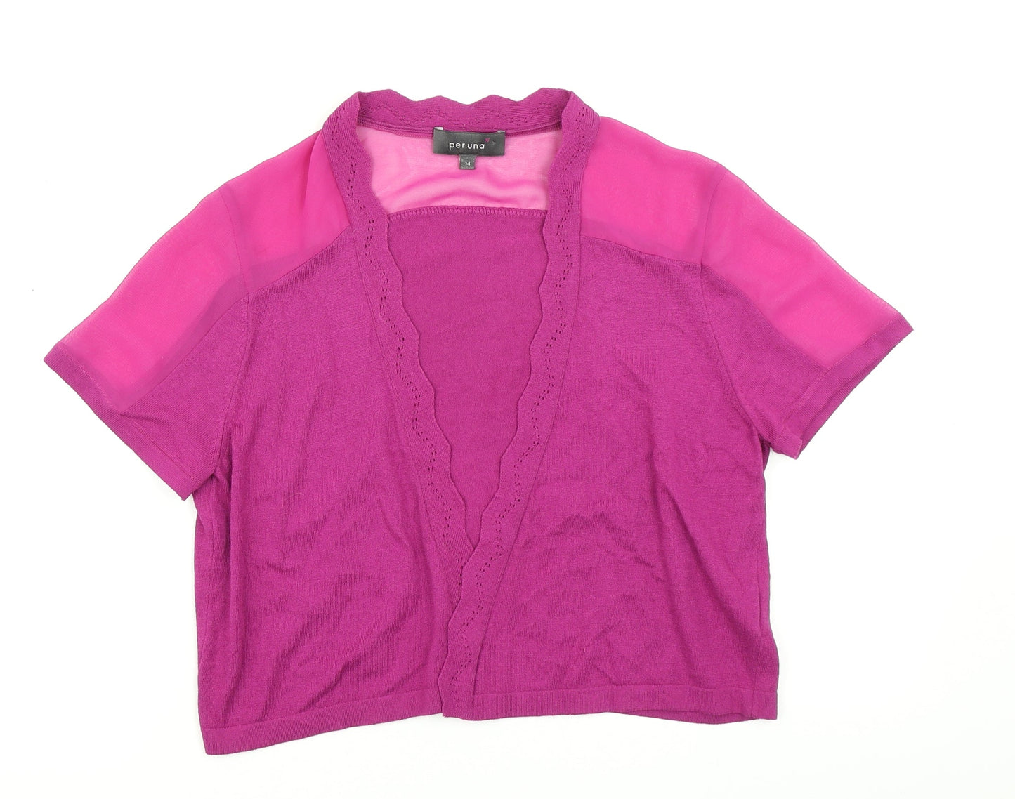 Per Una Womens Pink  Knit Cardigan Jumper Size 14