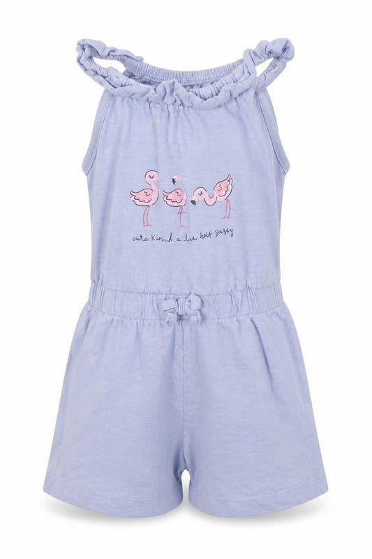 George Girls Blue  Jersey Jumpsuit Outfit/Set Size 12-18 Months  - Flamingo
