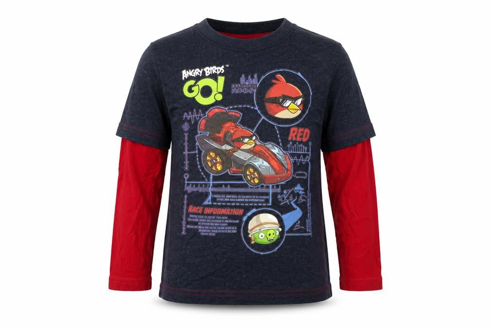 TU Boys Blue  Jersey Basic T-Shirt Size 5 Years  - Angry Birds