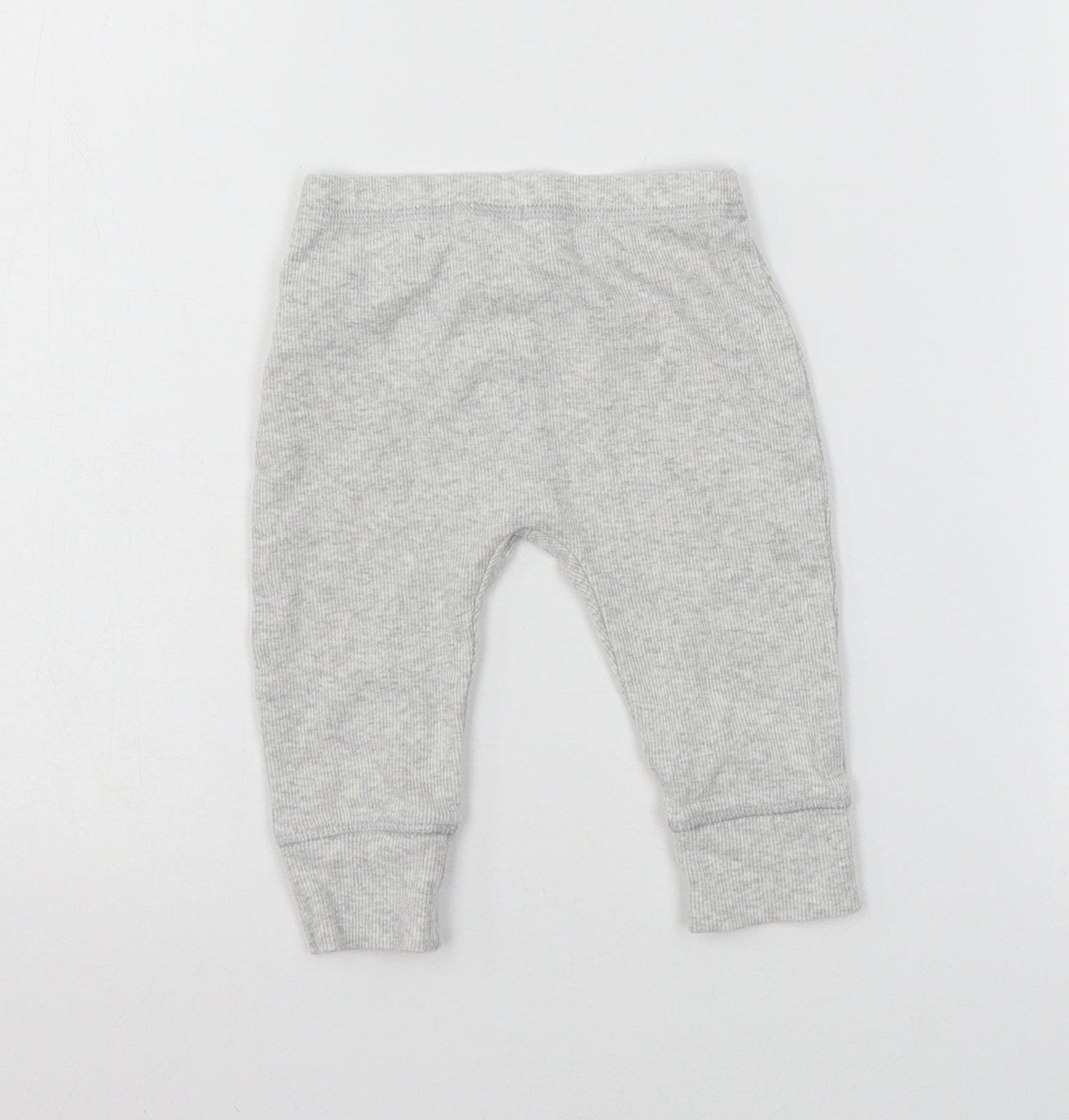 Marks and Spencer Girls Grey  Jersey Jogger Trousers Size 6-9 Months