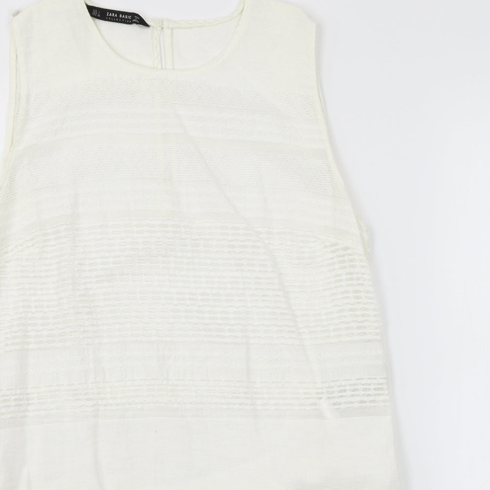 Zara Womens White   Basic Blouse Size L