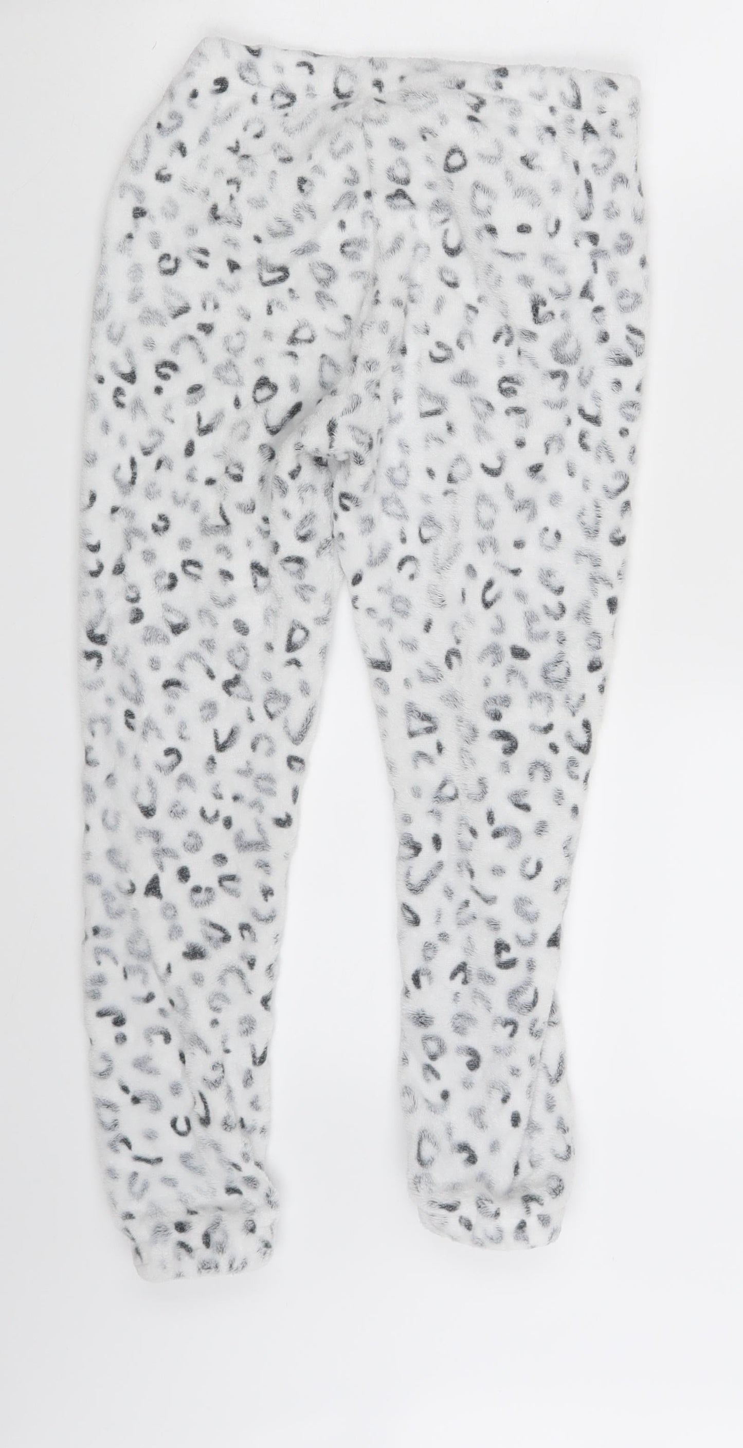 Love Sleep Girls White Animal Print  Jogger Trousers Size 8-9 Years