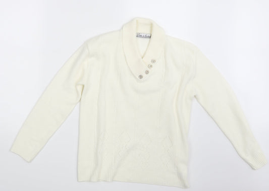 Pure & Natural Womens Ivory   Pullover Jumper One Size