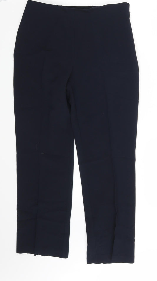 M&S Womens Blue   Dress Pants Trousers Size 10 L26 in