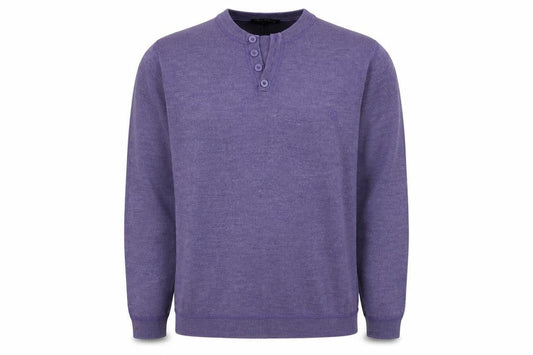 Front view of Red Herring men’s purple jumper, size L