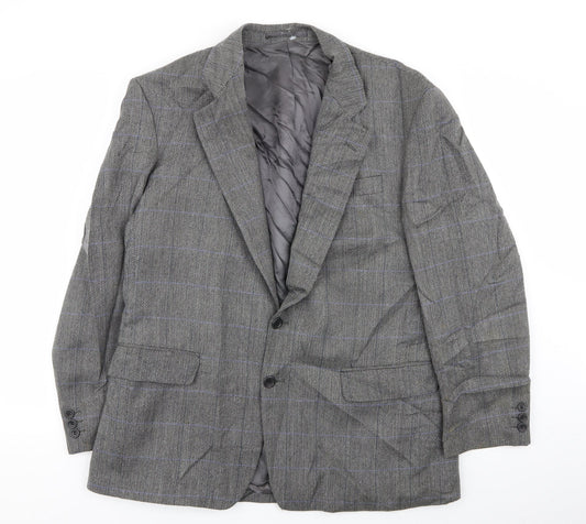 greenwoods Mens Grey Houndstooth  Jacket Blazer Size 42