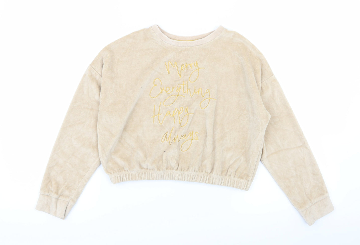 Asda George Girls Beige   Pullover Jumper Size 7-8 Years