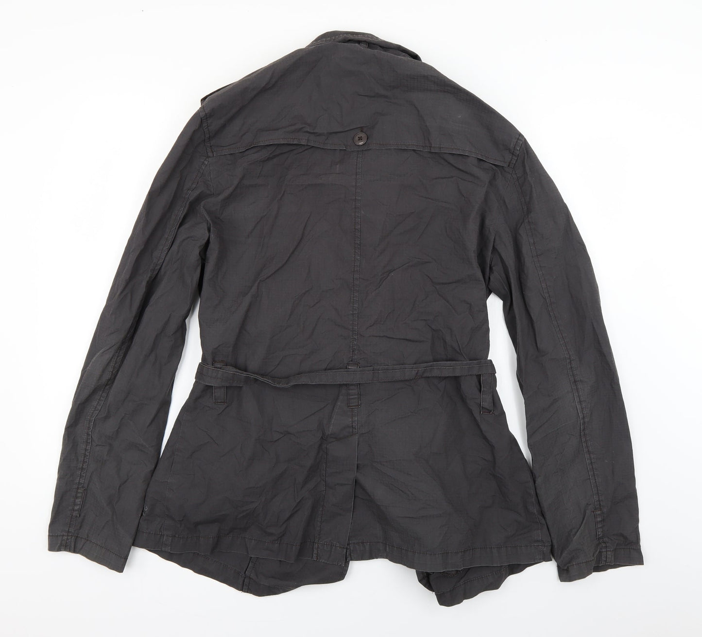 Fabric Womens Grey   Parka Coat Size M
