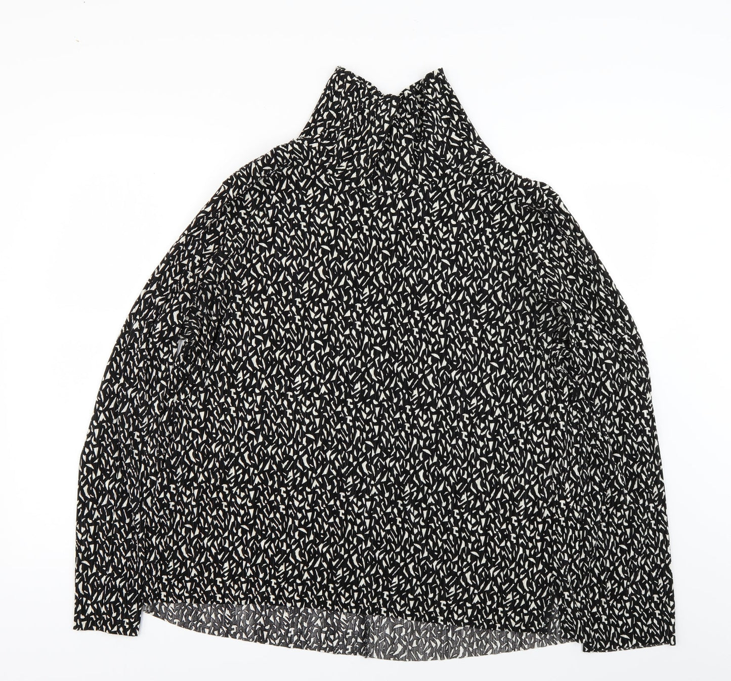 Topshop Womens Black Geometric  Basic T-Shirt Size 10