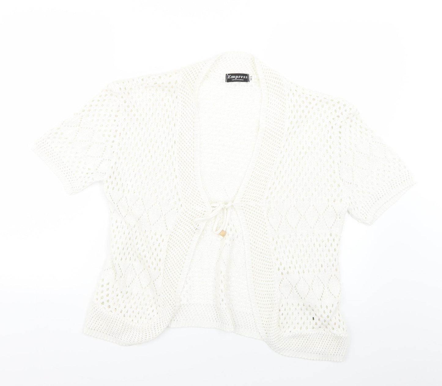 Empress Womens White   Cardigan Jumper Size M