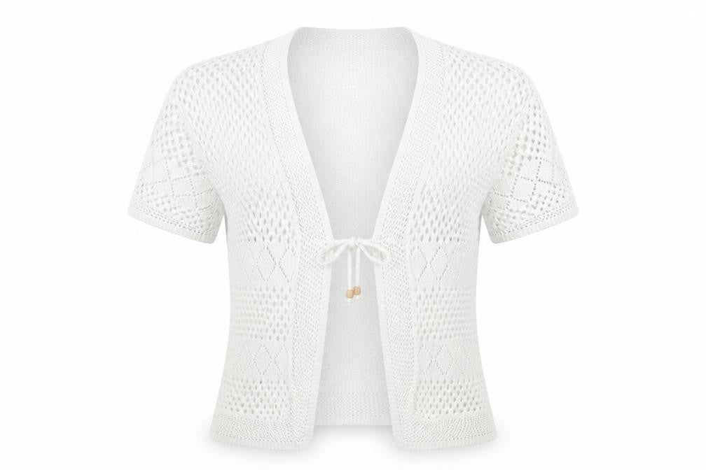 Empress Womens White   Cardigan Jumper Size M