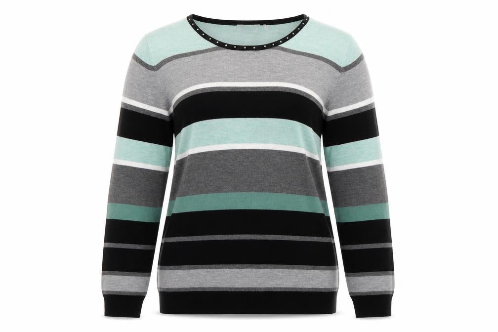 Canada Womens Blue Striped  Pullover Jumper Size M