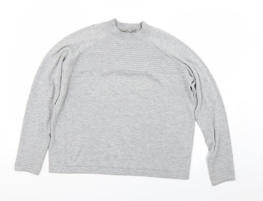 ASOS Womens Grey Striped  Pullover Sweatshirt Size 10