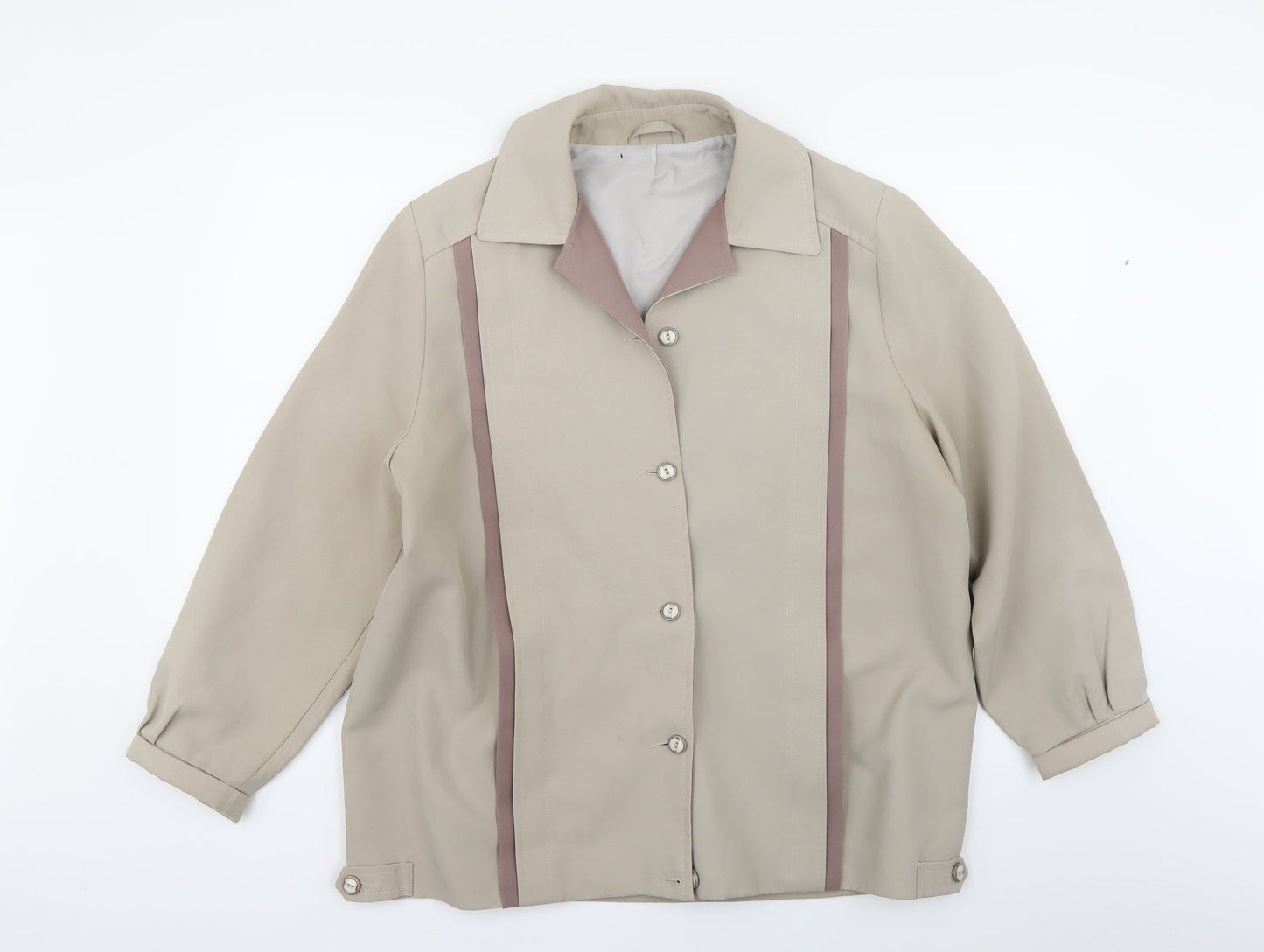 Preworn Womens Beige   Trench Coat Coat Size L