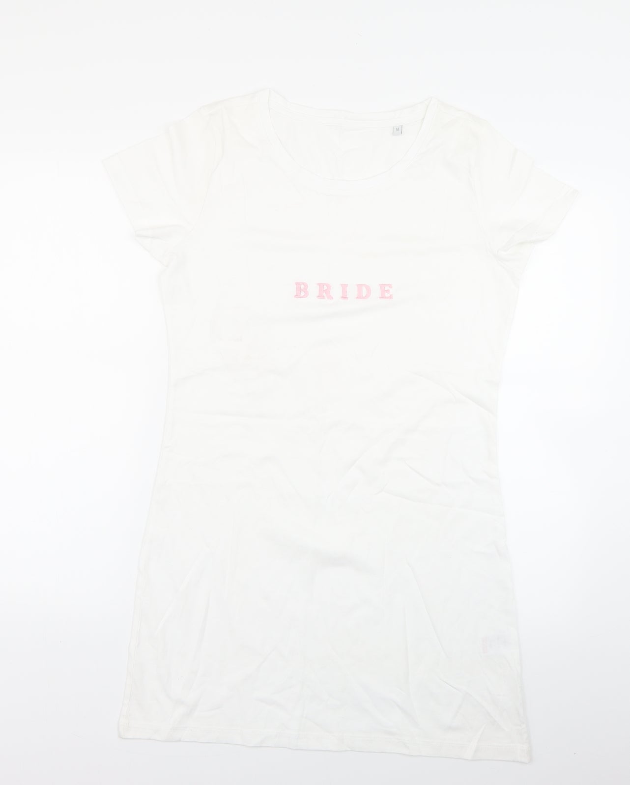 Preworn Womens White   Basic T-Shirt Size M  - Bride