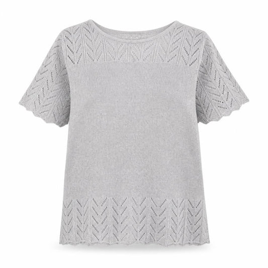 EWM Womens Silver   Basic T-Shirt Size M