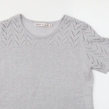EWM Womens Silver   Basic T-Shirt Size M