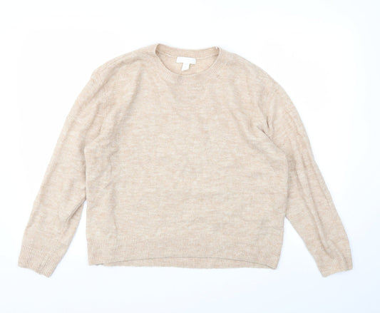 H&M Womens Beige   Pullover Jumper Size S