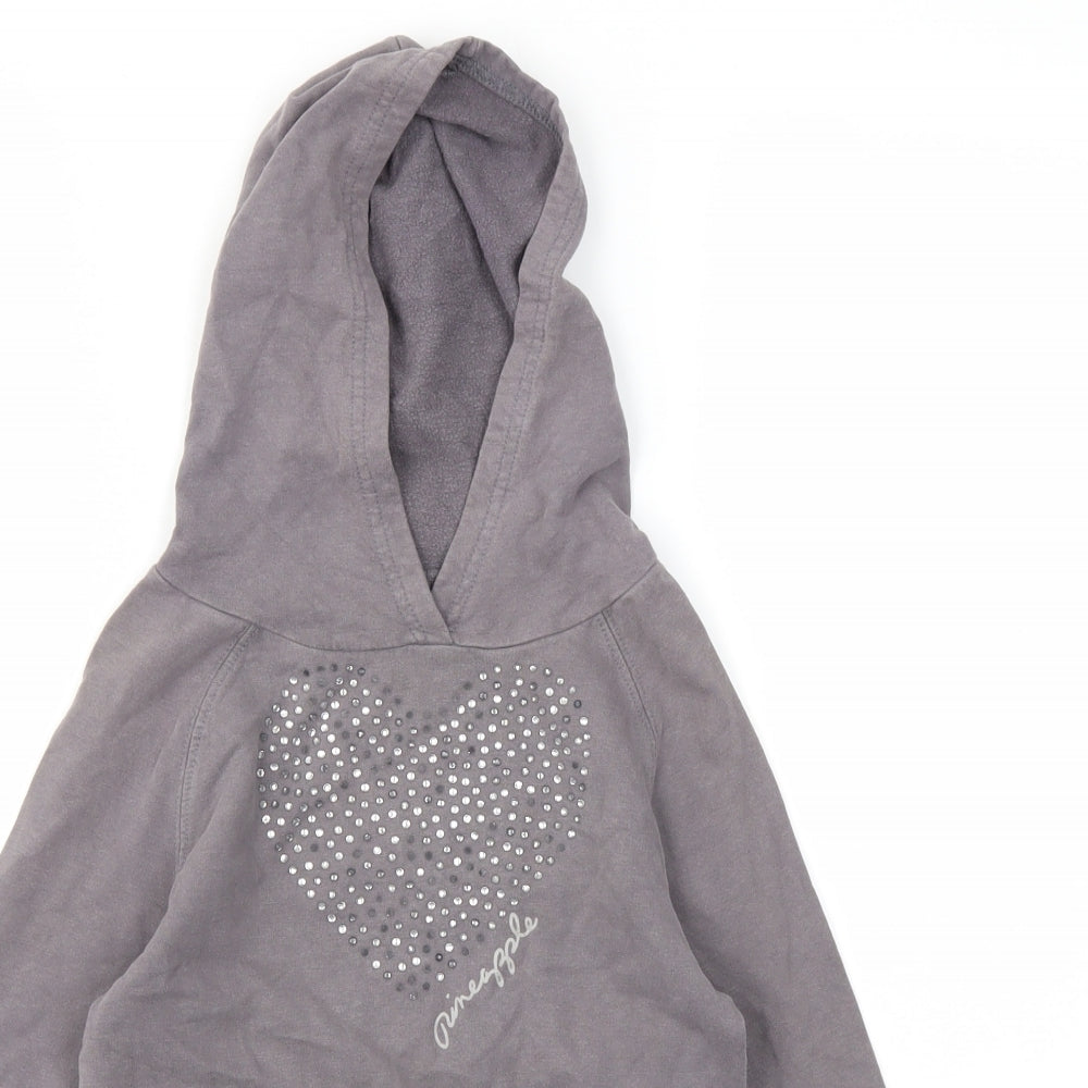 PINAPLE Girls Grey   Pullover Hoodie Size 7-8 Years