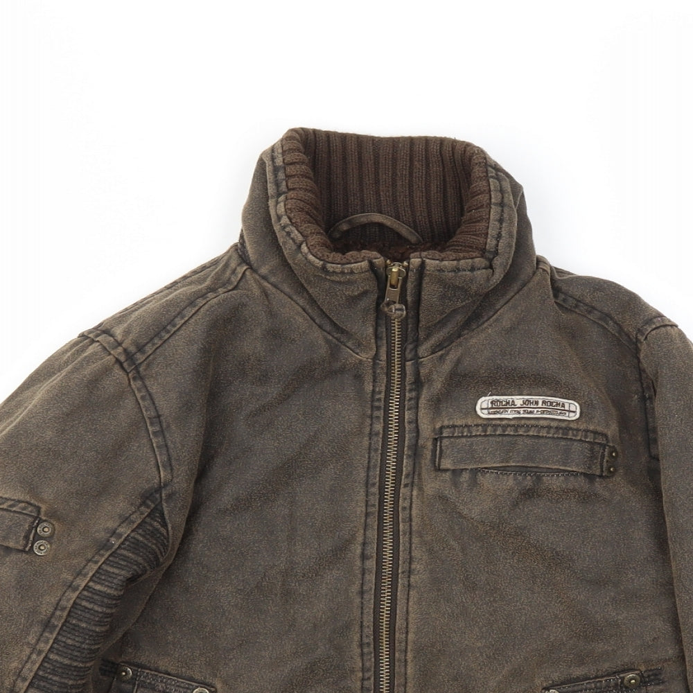 Debenhams Boys Brown   Basic Coat Coat Size 9-10 Years
