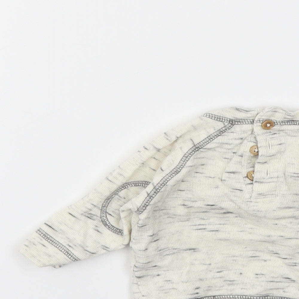 NEXT Boys Ivory Animal Print  Pullover Jumper Size 0-3 Months