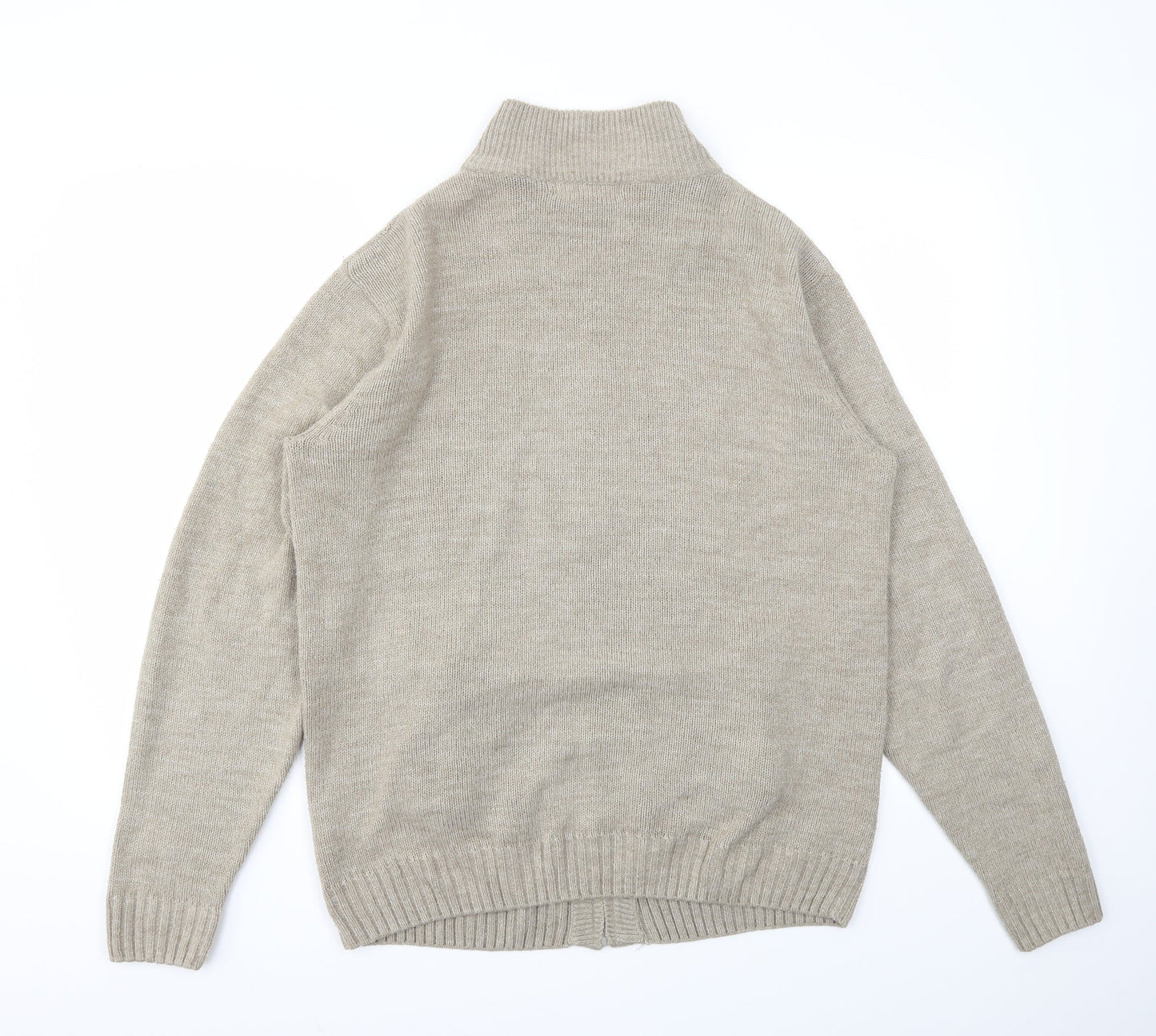 PREMIER MAN Mens Beige   Full Zip Sweatshirt Size M