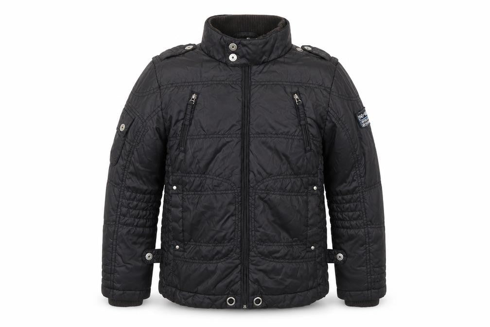 LITTLE UNIT Boys Black   Basic Coat Coat Size 9 Years