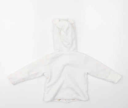 Back view of Primark girls’ white jacket, size 12-18, months