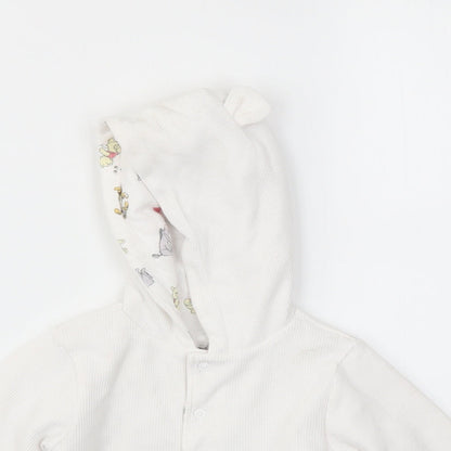 Close-up detail of Primark girls’ white jacket, size 12-18, months
