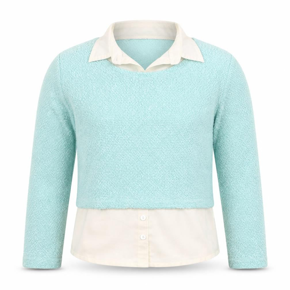 New Look Girls Green Colourblock  Pullover Jumper Size 10-11 Years
