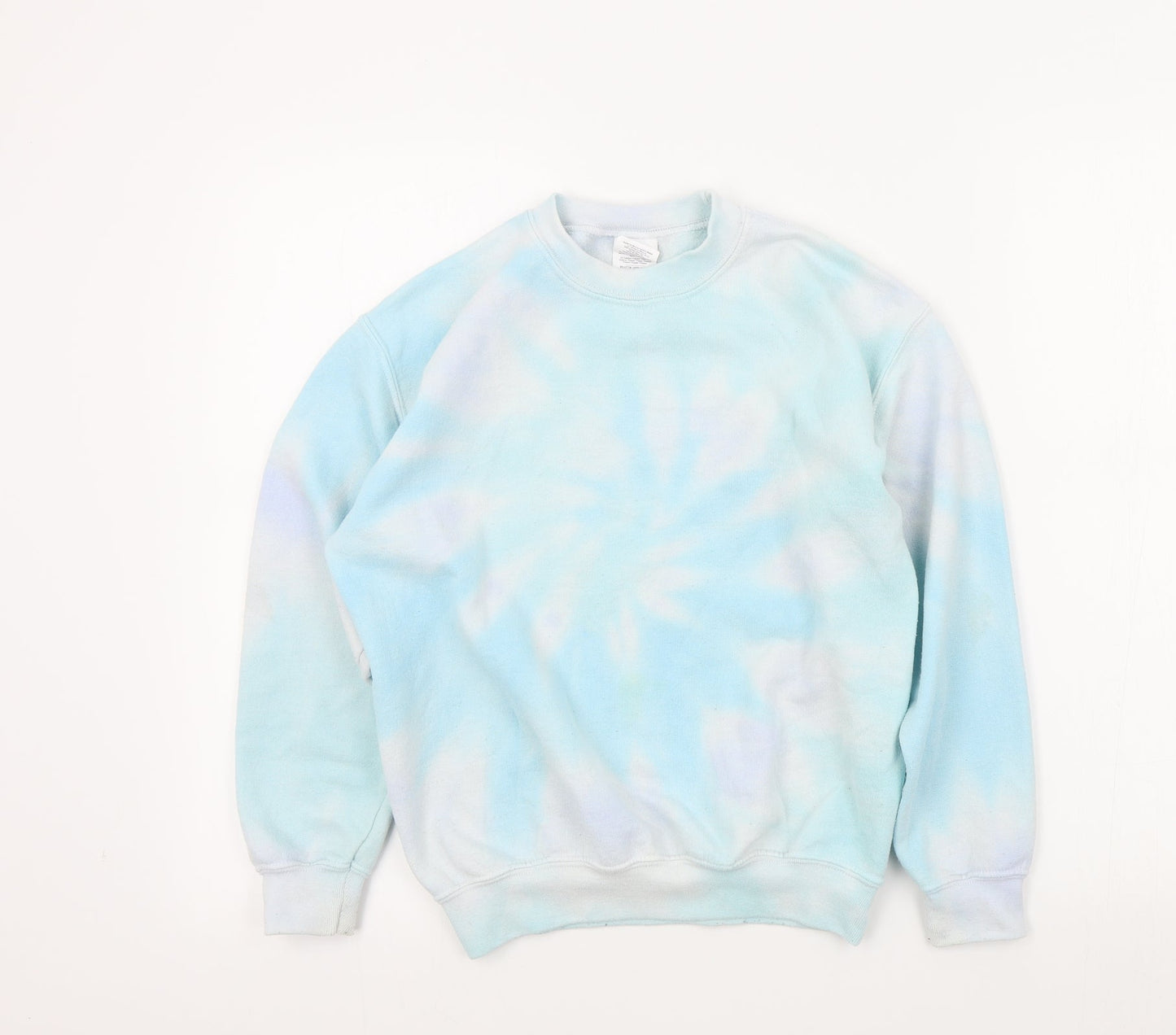 Gildan Girls Blue Colourblock  Pullover Jumper Size M