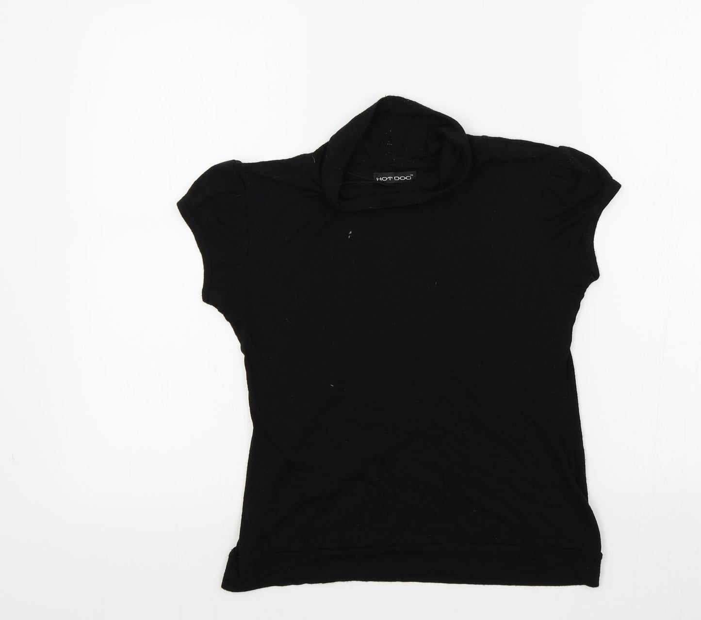 Hotdog Womens Black Colourblock  Basic T-Shirt Size M