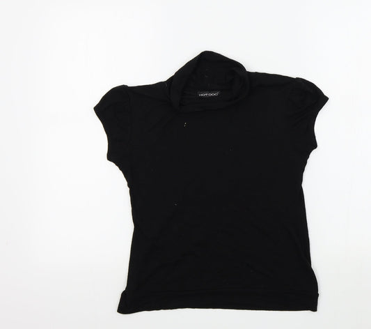 Hotdog Womens Black Colourblock  Basic T-Shirt Size M