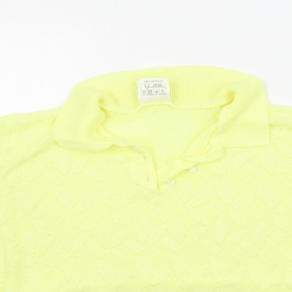 CARLYLE Womens Yellow   Pullover Jumper Size M