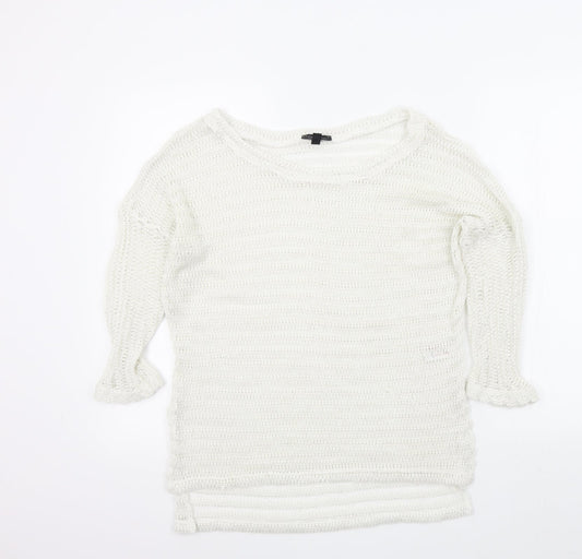 Topshop Womens White   Pullover Jumper Size 12
