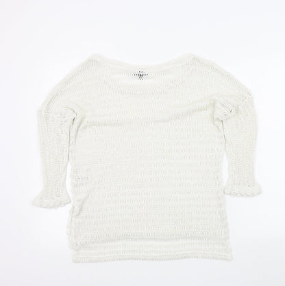 Topshop Womens White   Pullover Jumper Size 12