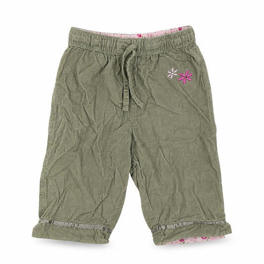 H&S Girls Green Colourblock  Jogger Trousers Size 6-9 Months