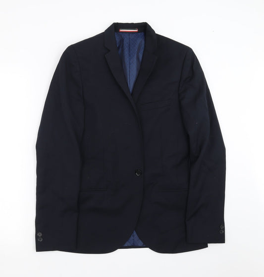 Ventuno 21 Mens Blue   Jacket Suit Jacket Size 38