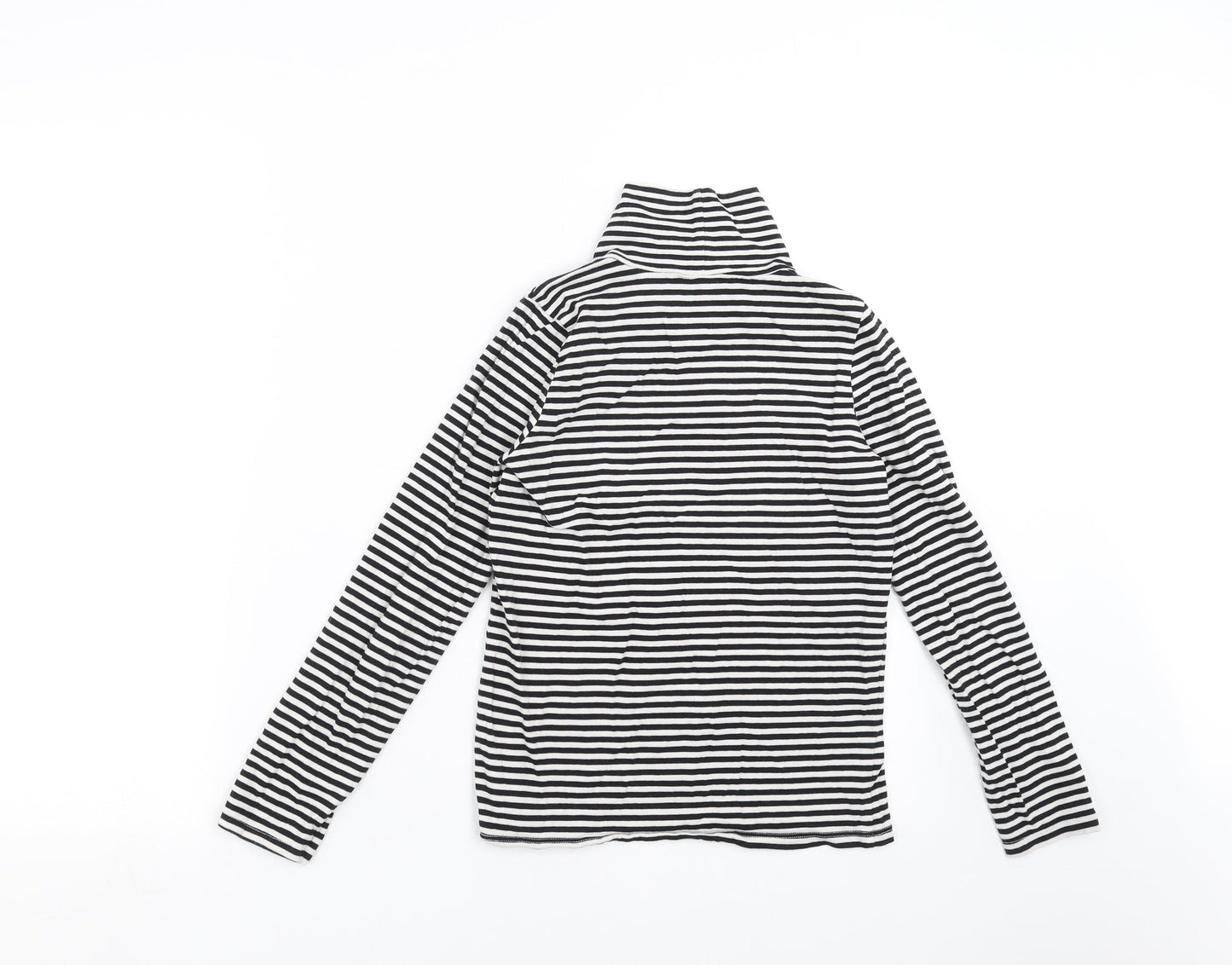 TU Girls Black Striped  Basic T-Shirt Size 10 Years