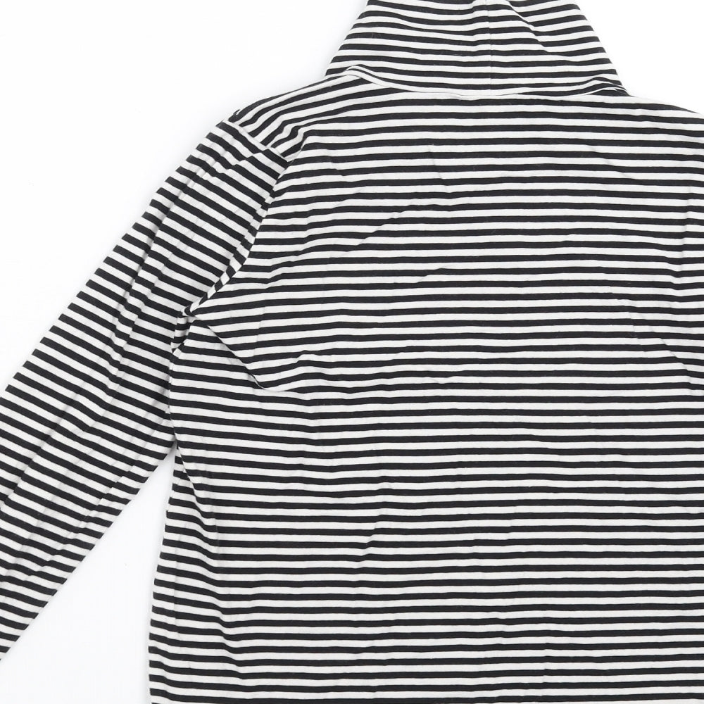 TU Girls Black Striped  Basic T-Shirt Size 10 Years