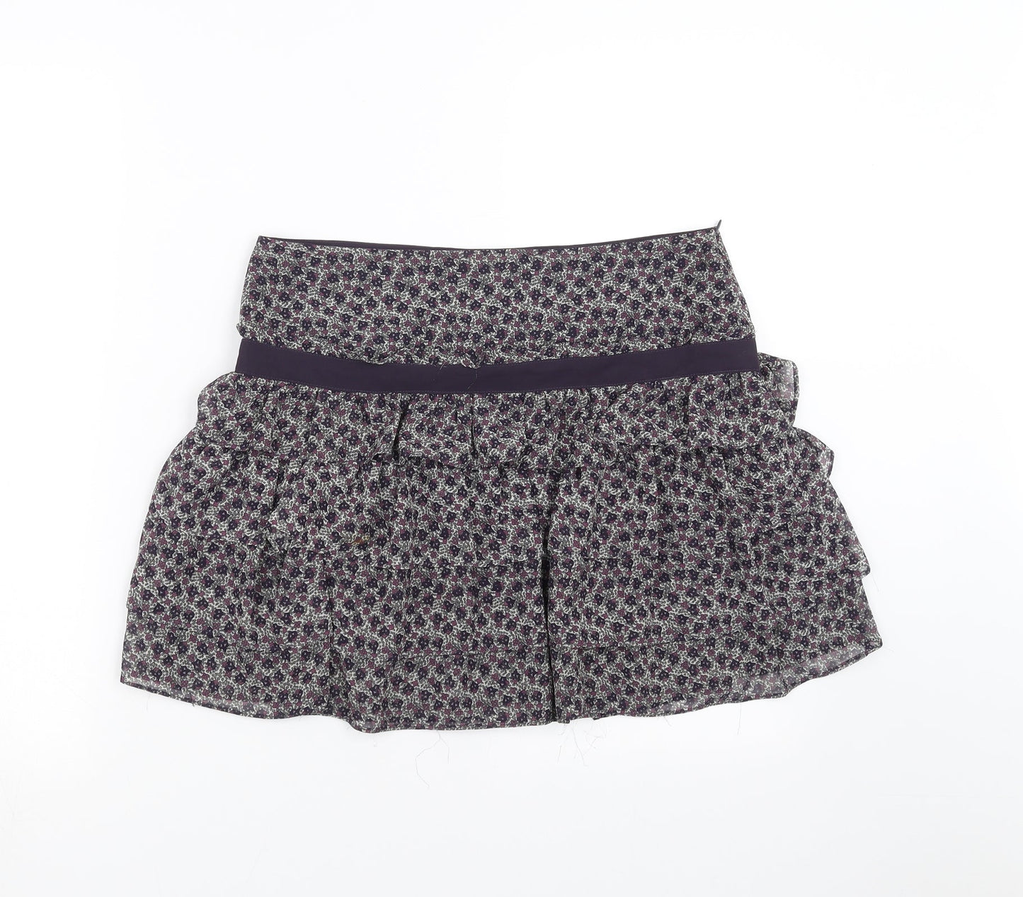 MNG collection Womens Purple Floral  Mini Skirt Size 10