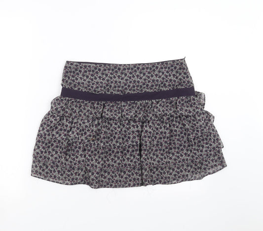 MNG collection Womens Purple Floral  Mini Skirt Size 10