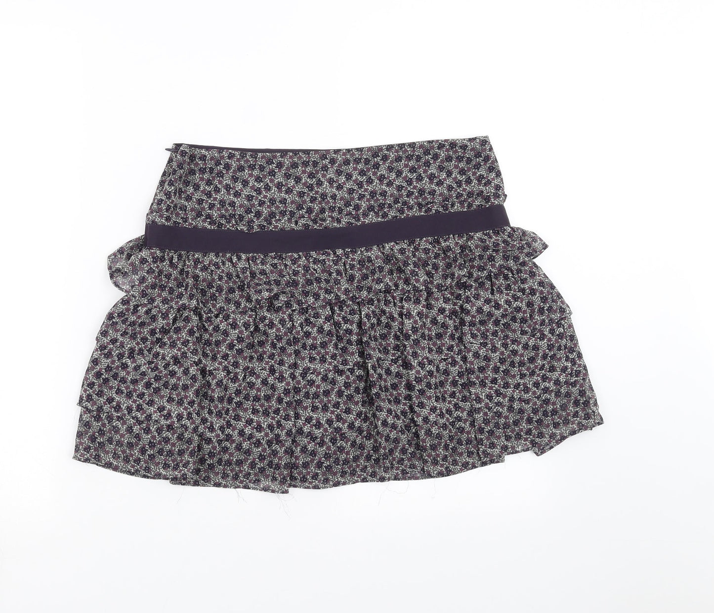 MNG collection Womens Purple Floral  Mini Skirt Size 10