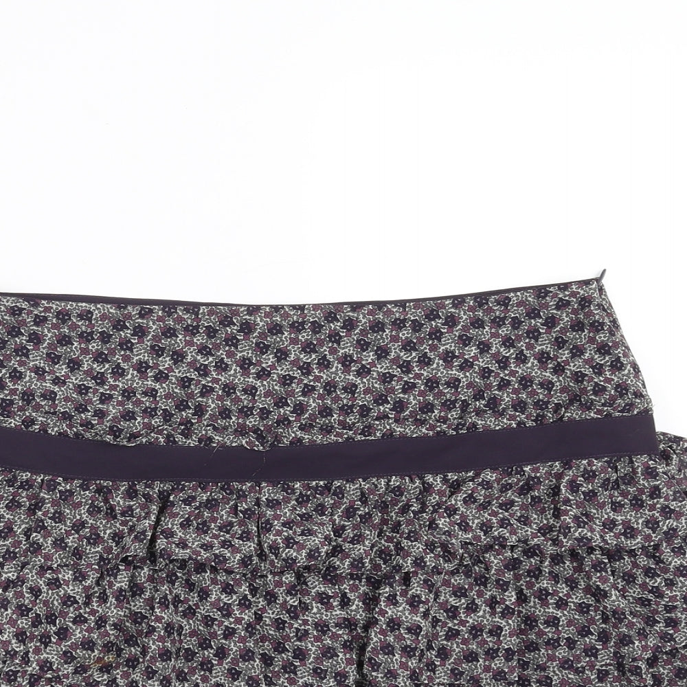 MNG collection Womens Purple Floral  Mini Skirt Size 10