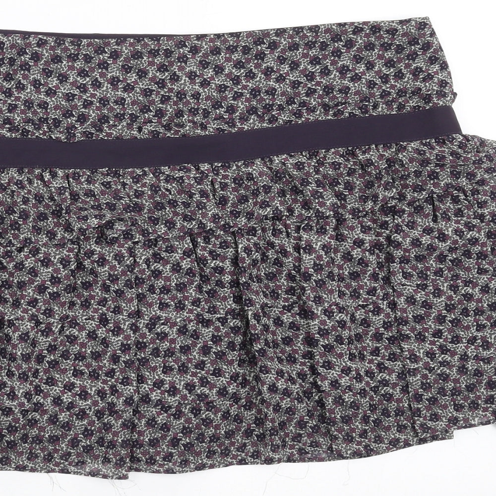 MNG collection Womens Purple Floral  Mini Skirt Size 10