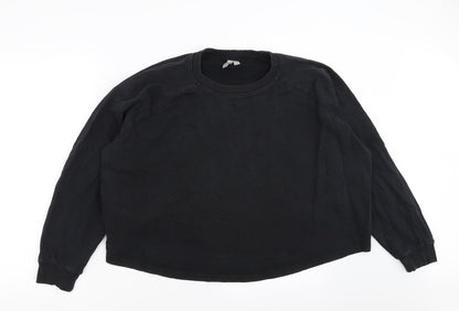 Additional front view of ASOS women’s grey pullover sweatshirt, size UK 12