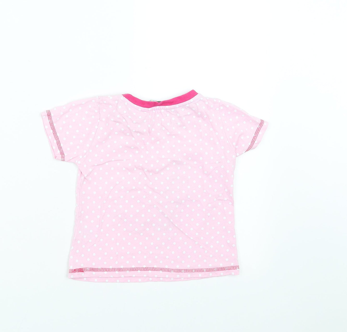 Animal Crazy Girls Pink Polka Dot  Basic T-Shirt Size 2-3 Years  - Elephant