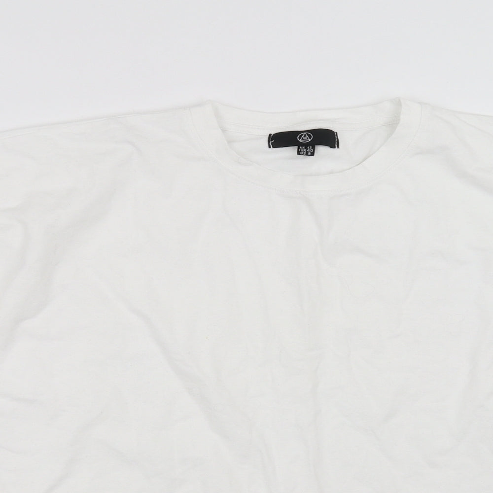 Missguided Womens White   Basic T-Shirt Size 12