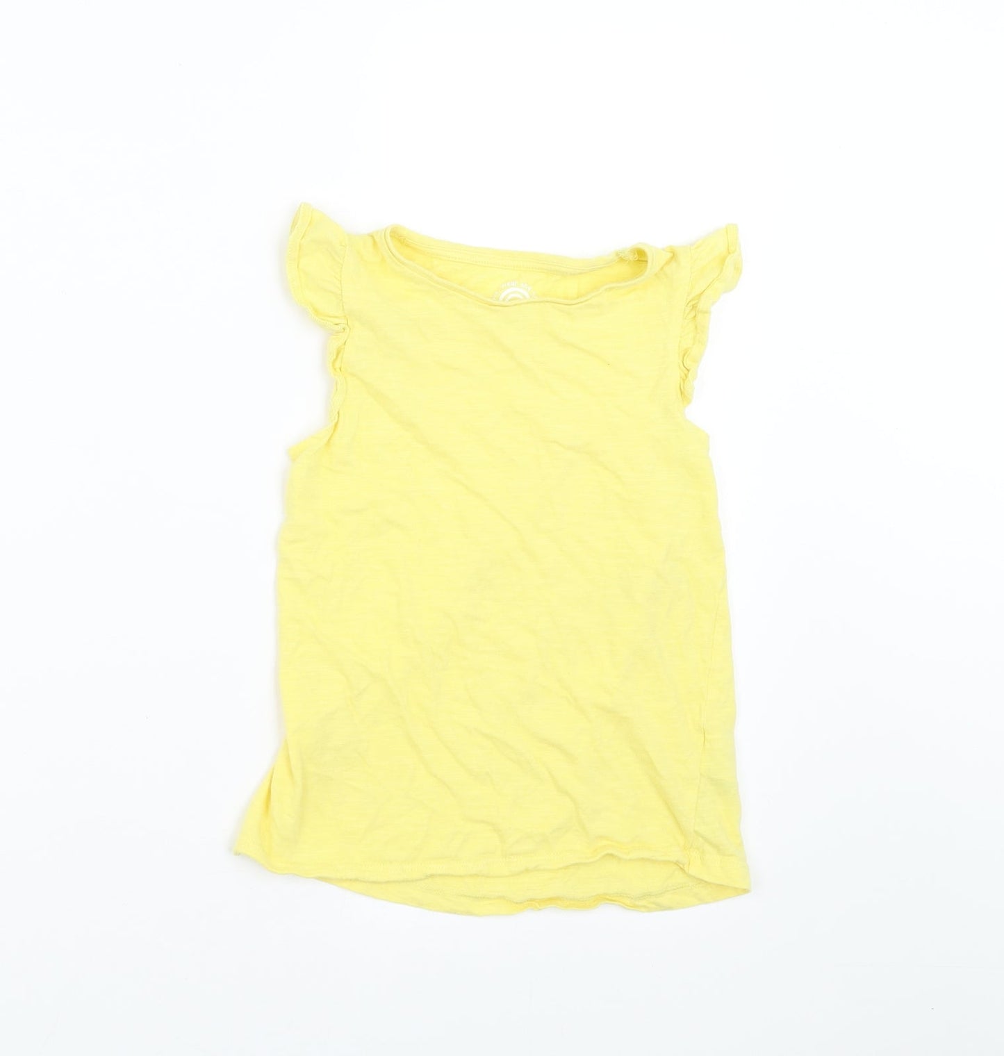 F&F Girls Yellow   Basic T-Shirt Size 5-6 Years