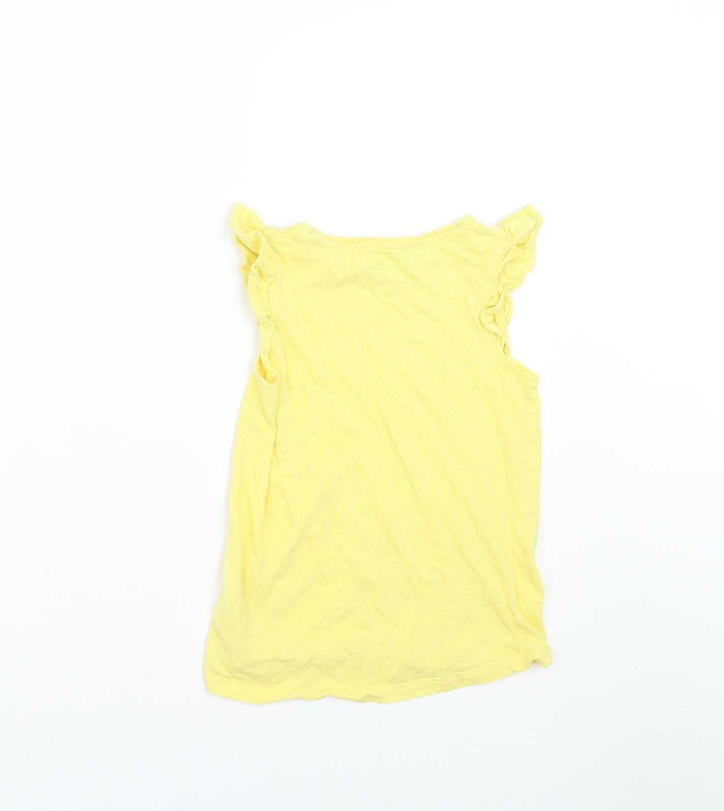 F&F Girls Yellow   Basic T-Shirt Size 5-6 Years